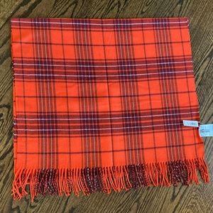 Gap orange plaid scarf, NWT